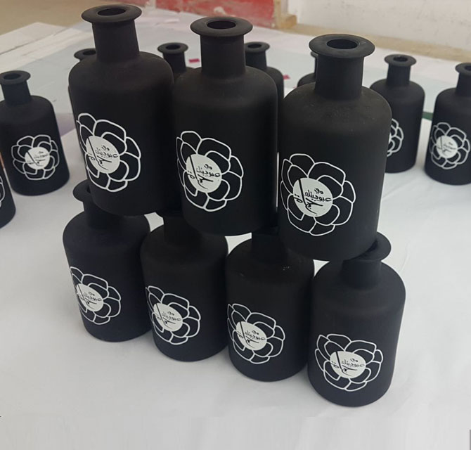 UV Silk Screen Printing Bottle Black